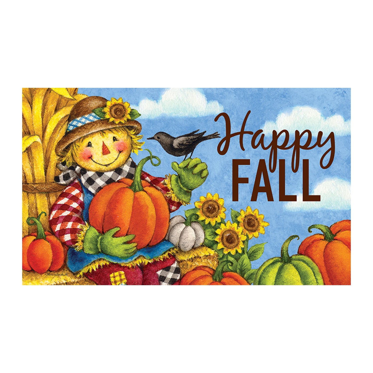 Hello Autumn Welcome Doormat, Fall Leaves Themed Door Mat, Autumn Seas -  customoutpost
