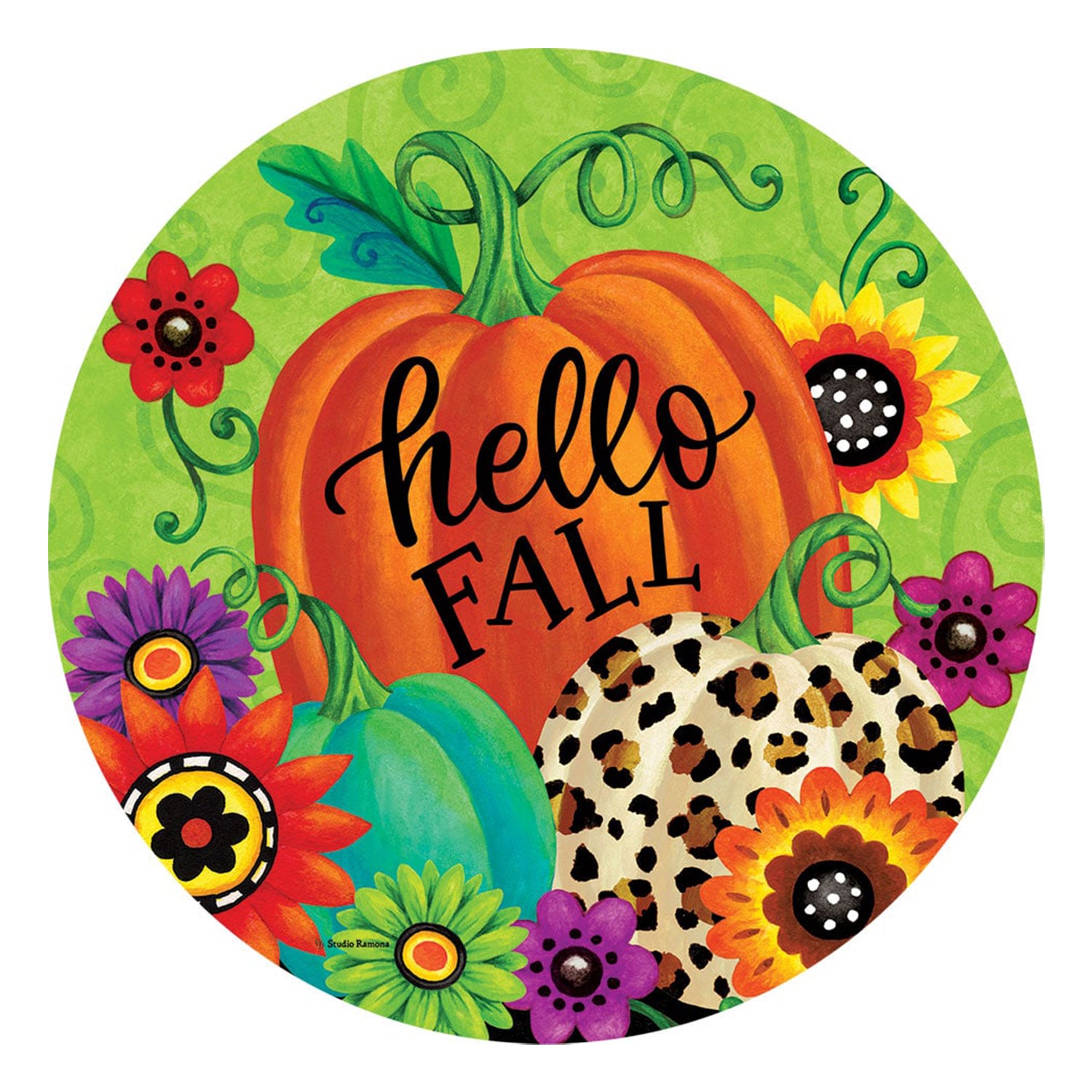 Custom Decor Hello Fall Accent Magnet