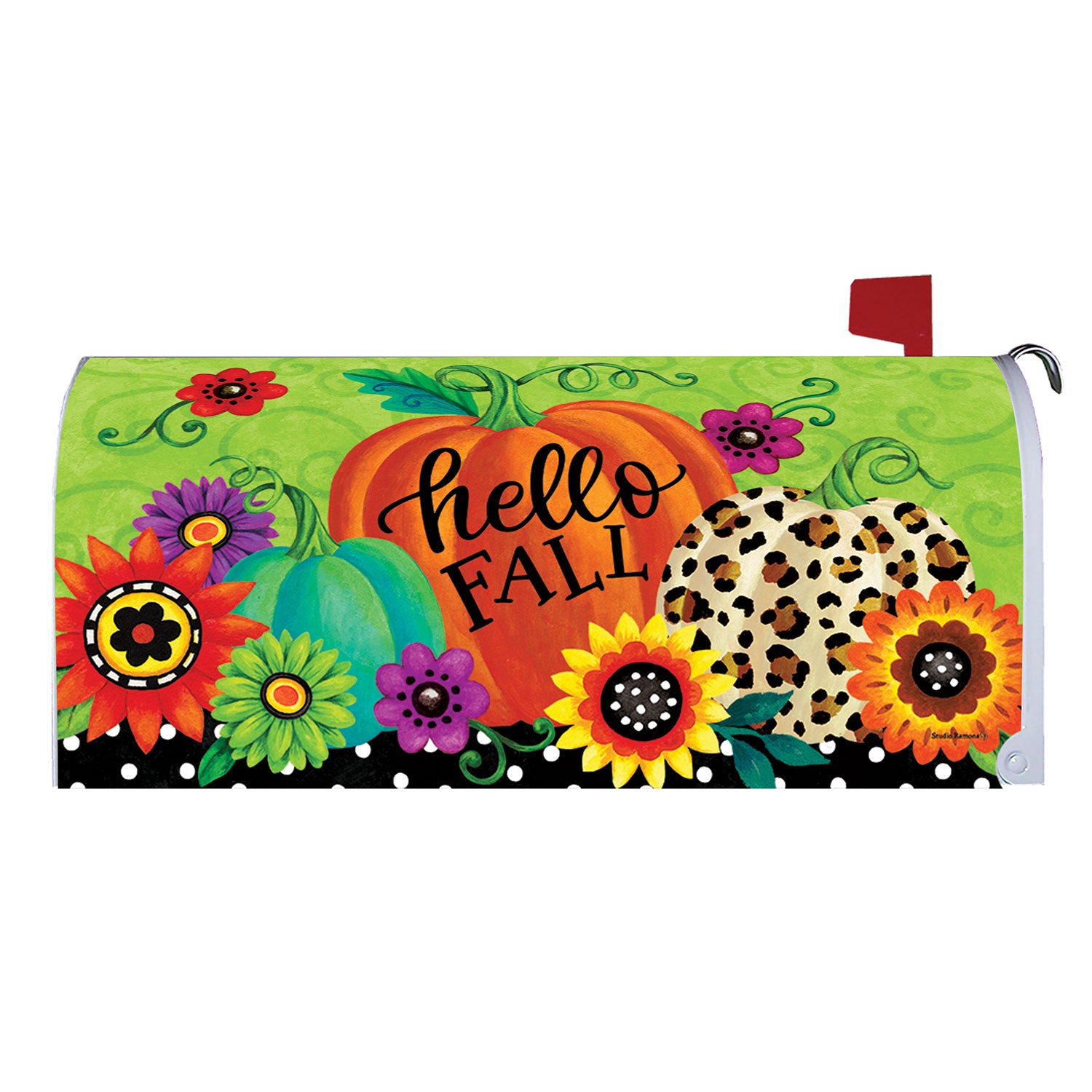 Custom Decor Hello Fall Mailbox Cover