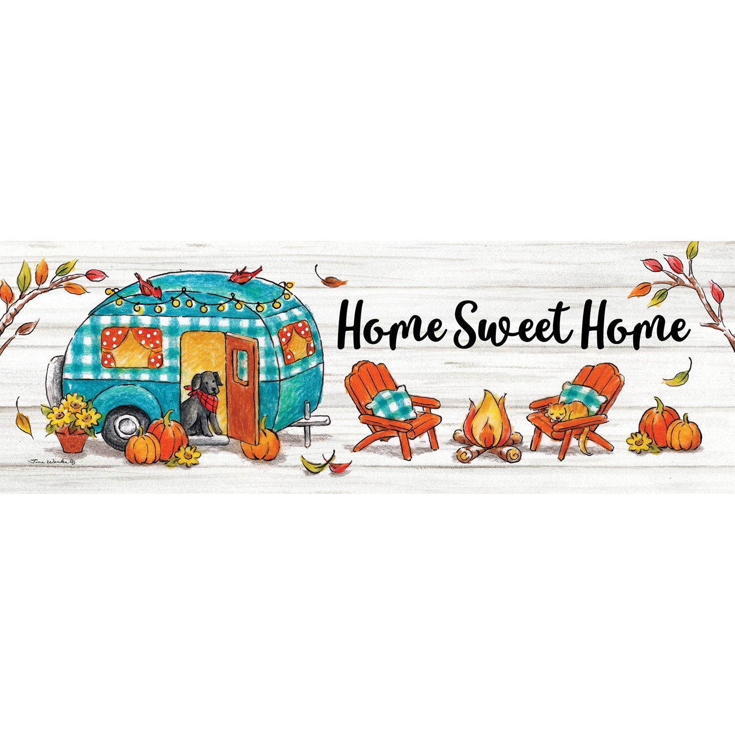 Custom Decor Fall Camper Signature Sign