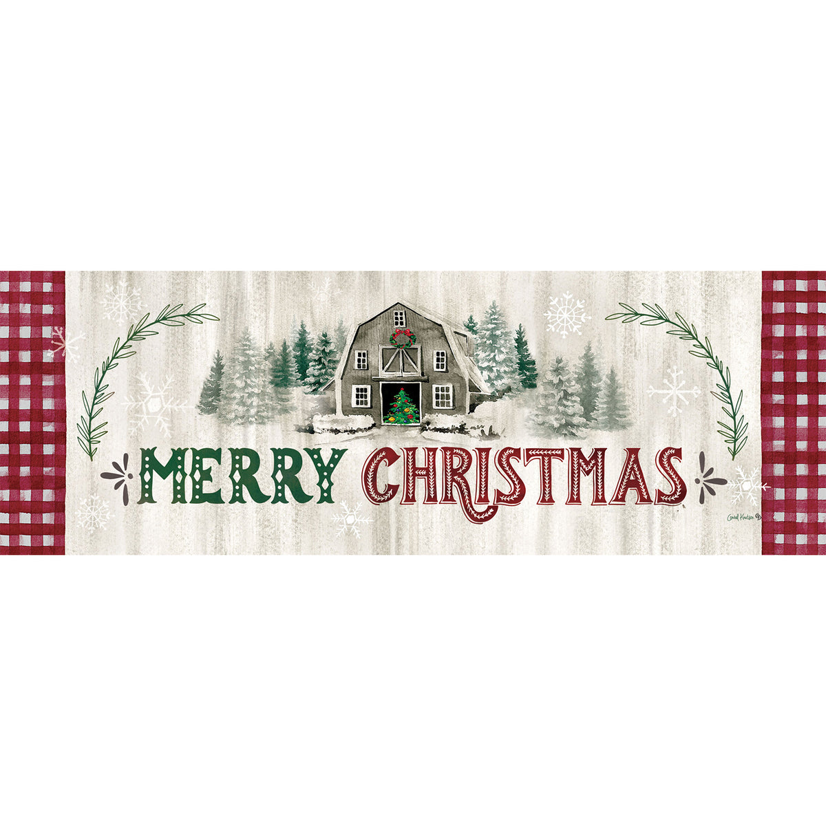 Merry Christmas Barn Signature Sign