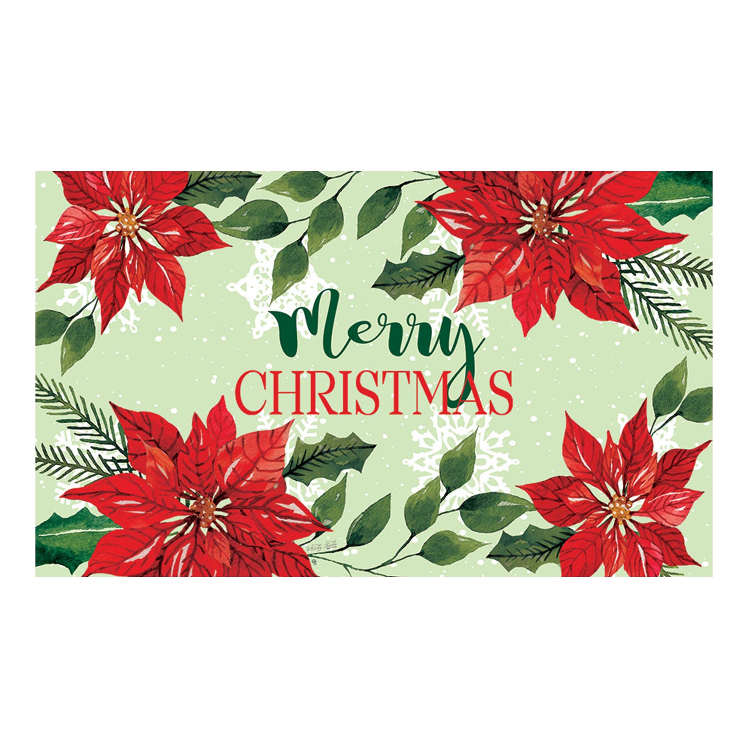 Poinsettia Trio Doormat