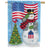 Custom Decor Patriotic Snowman House Flag