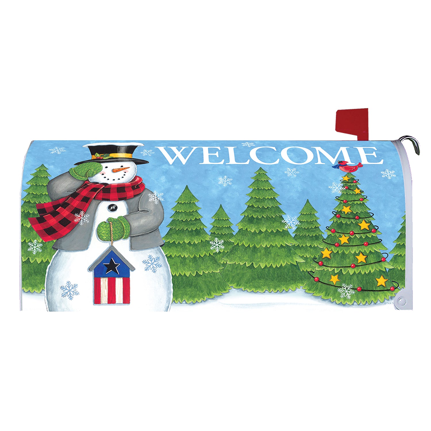 USA Patriotic Snowman Mailbox Makeover