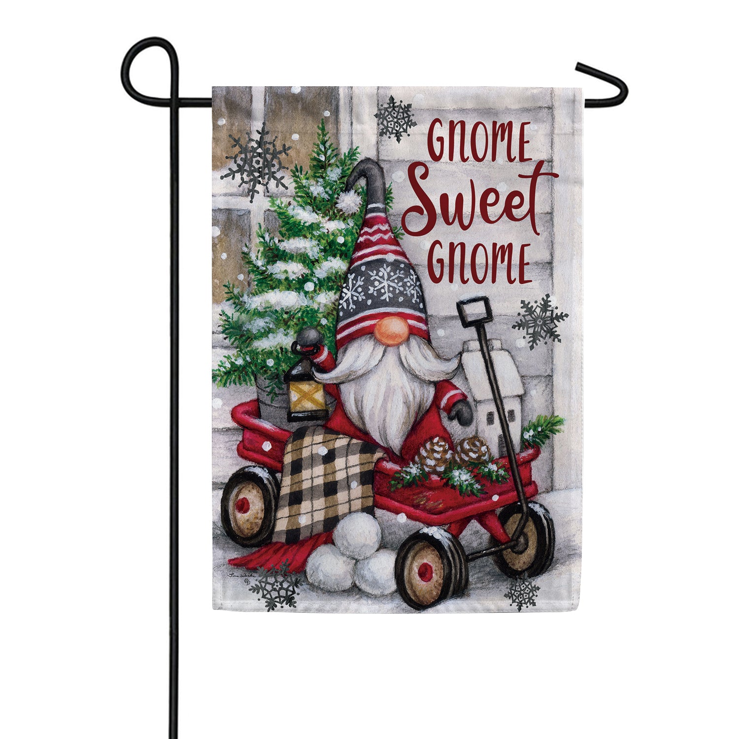 Gnome Sweet Gnome Christmas Garden Flag