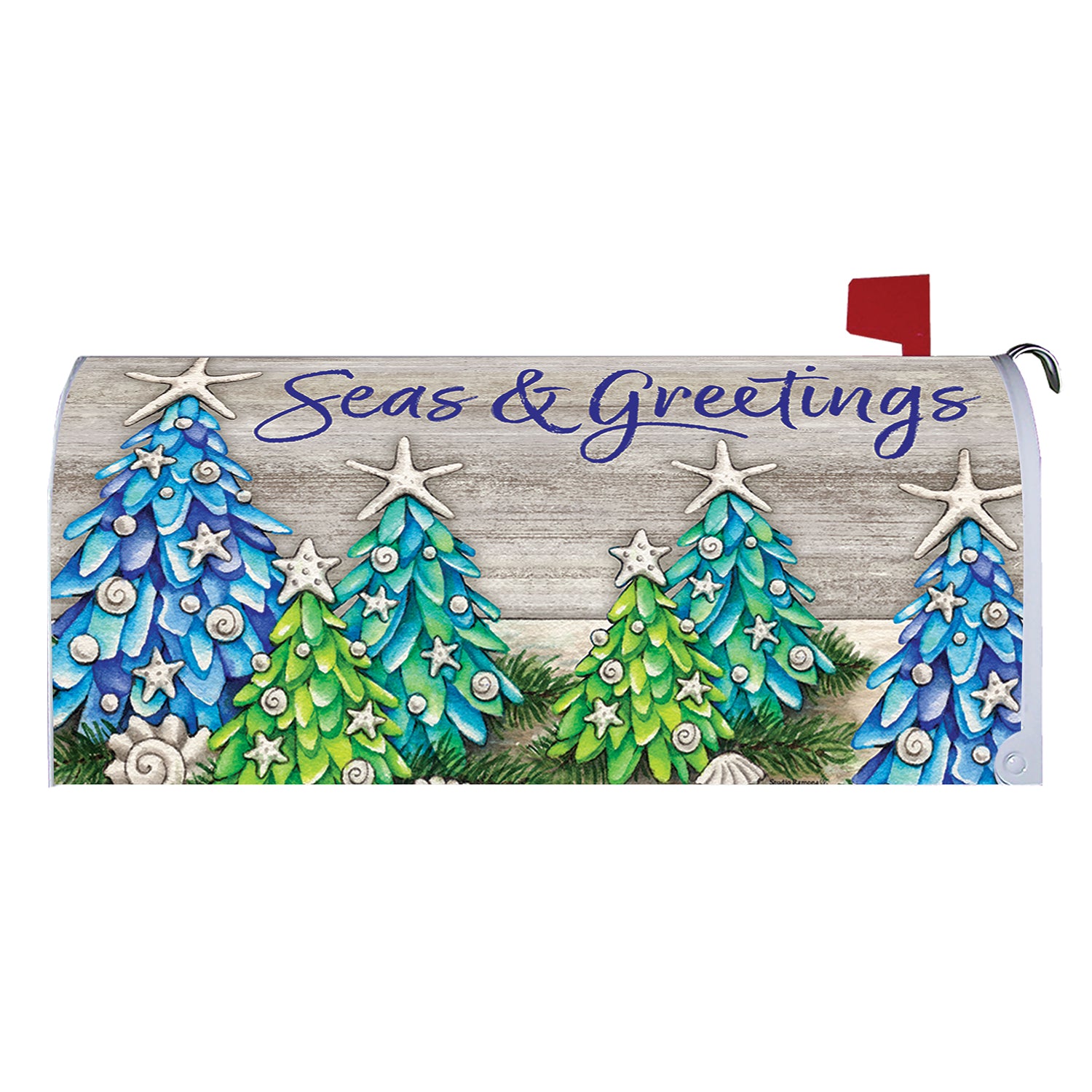 Sea Glass Tree Mailbox Cover