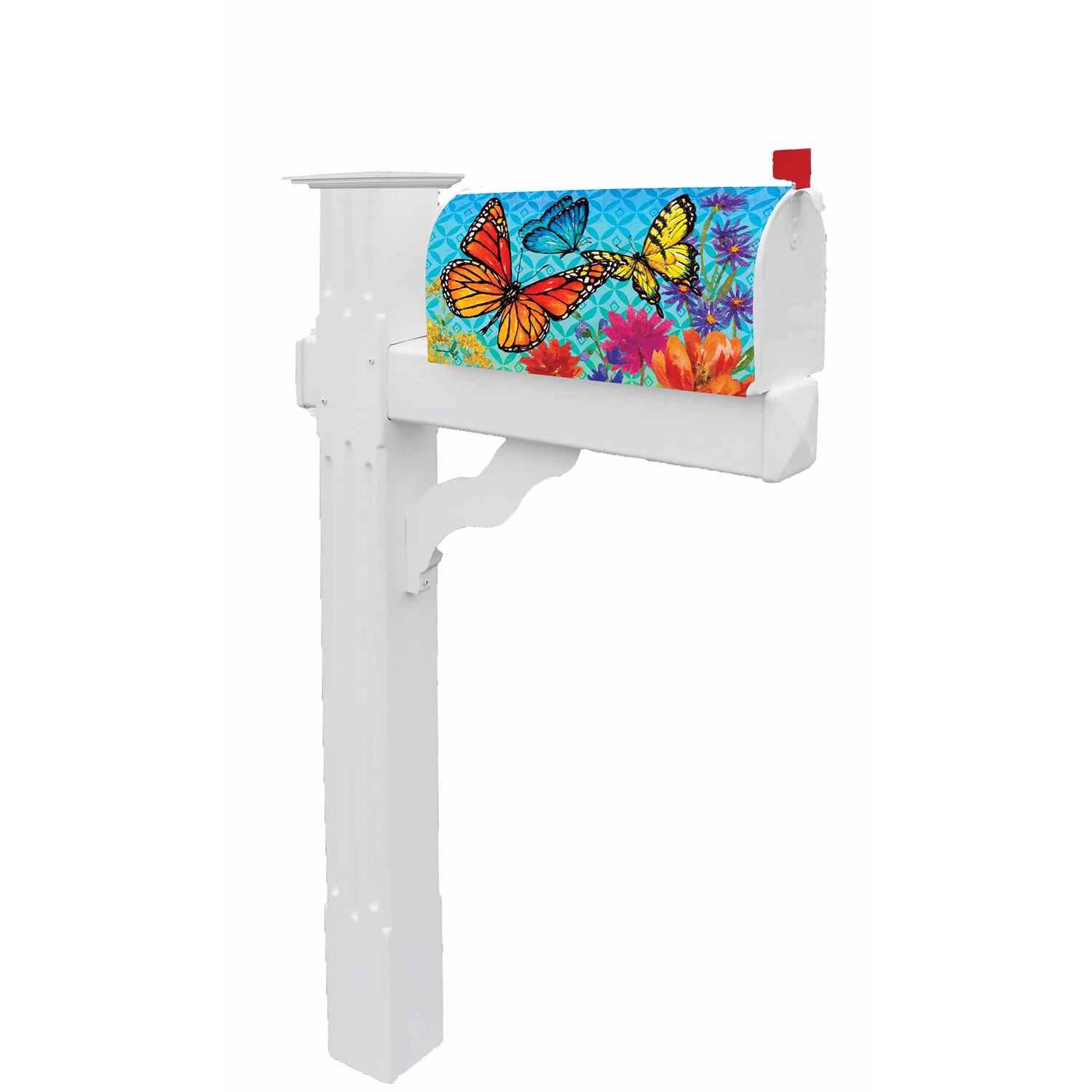 Butterflies & Wildflowers Mailbox Cover