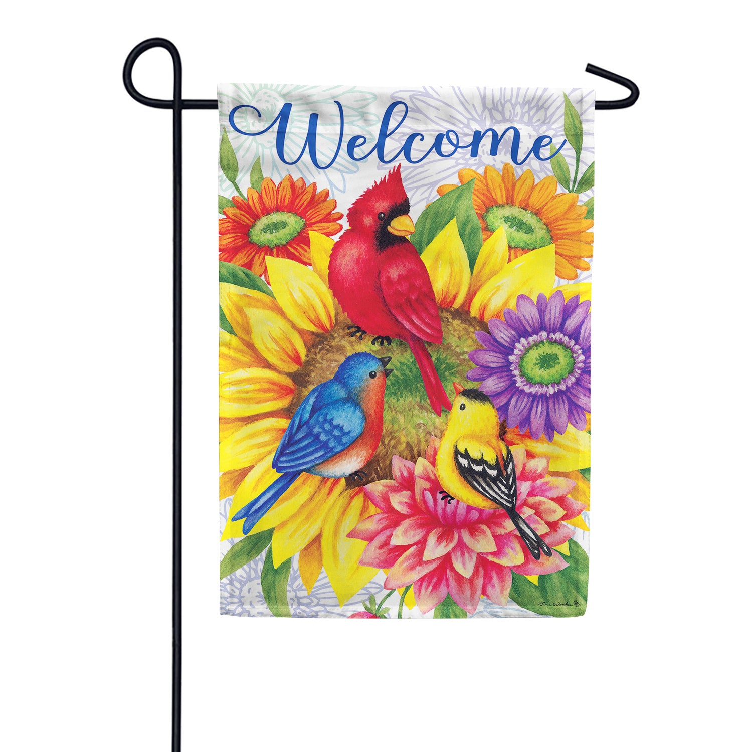 Birds & Flowers Garden Flag