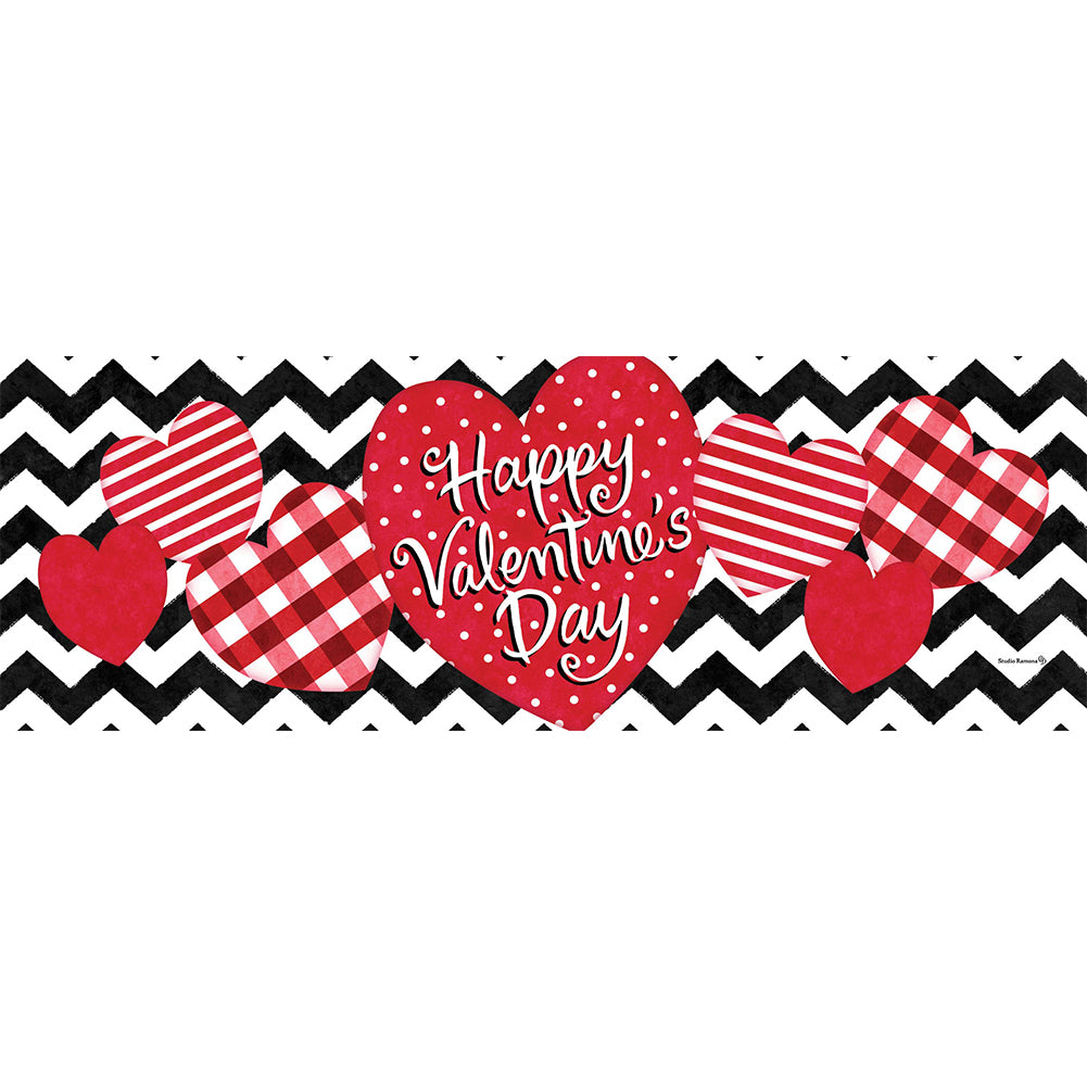 Patterned Hearts Valentine Signature Sign