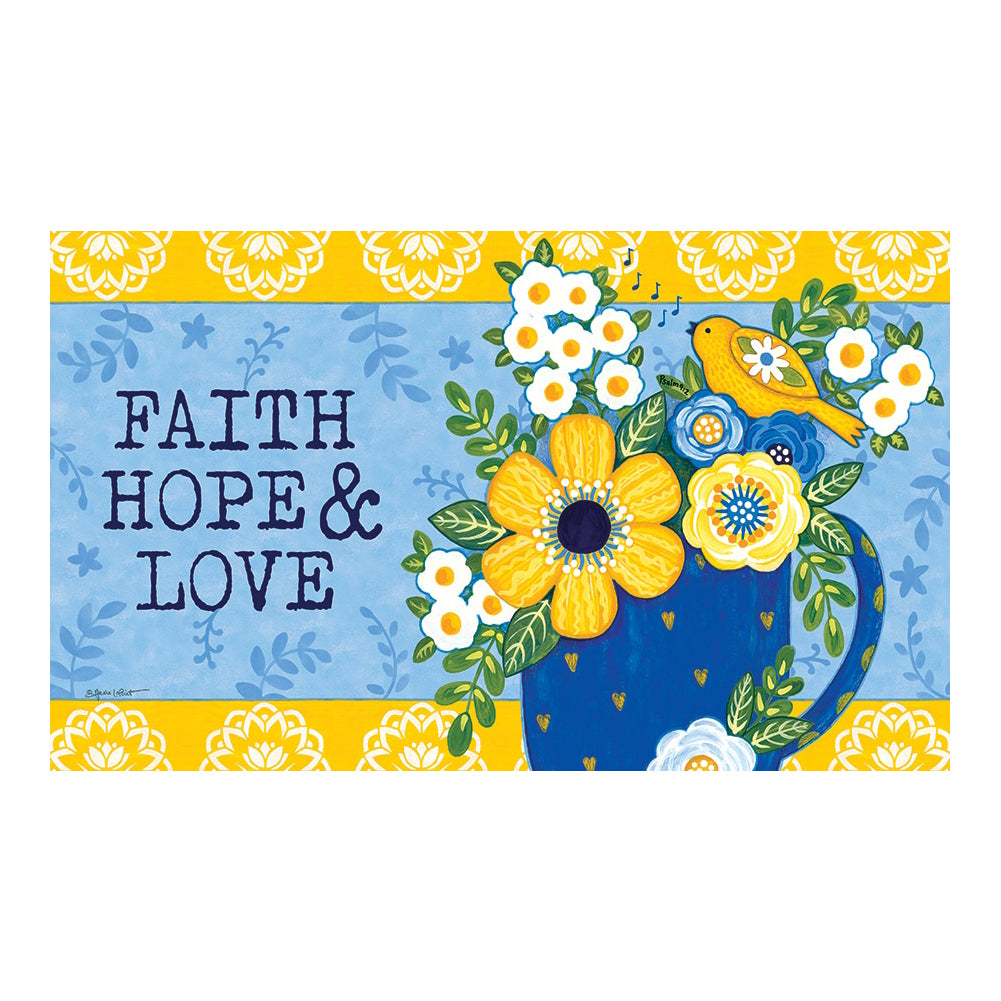 Faith, Hope, Love Doormat