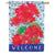 Geraniums Welcome House Flag