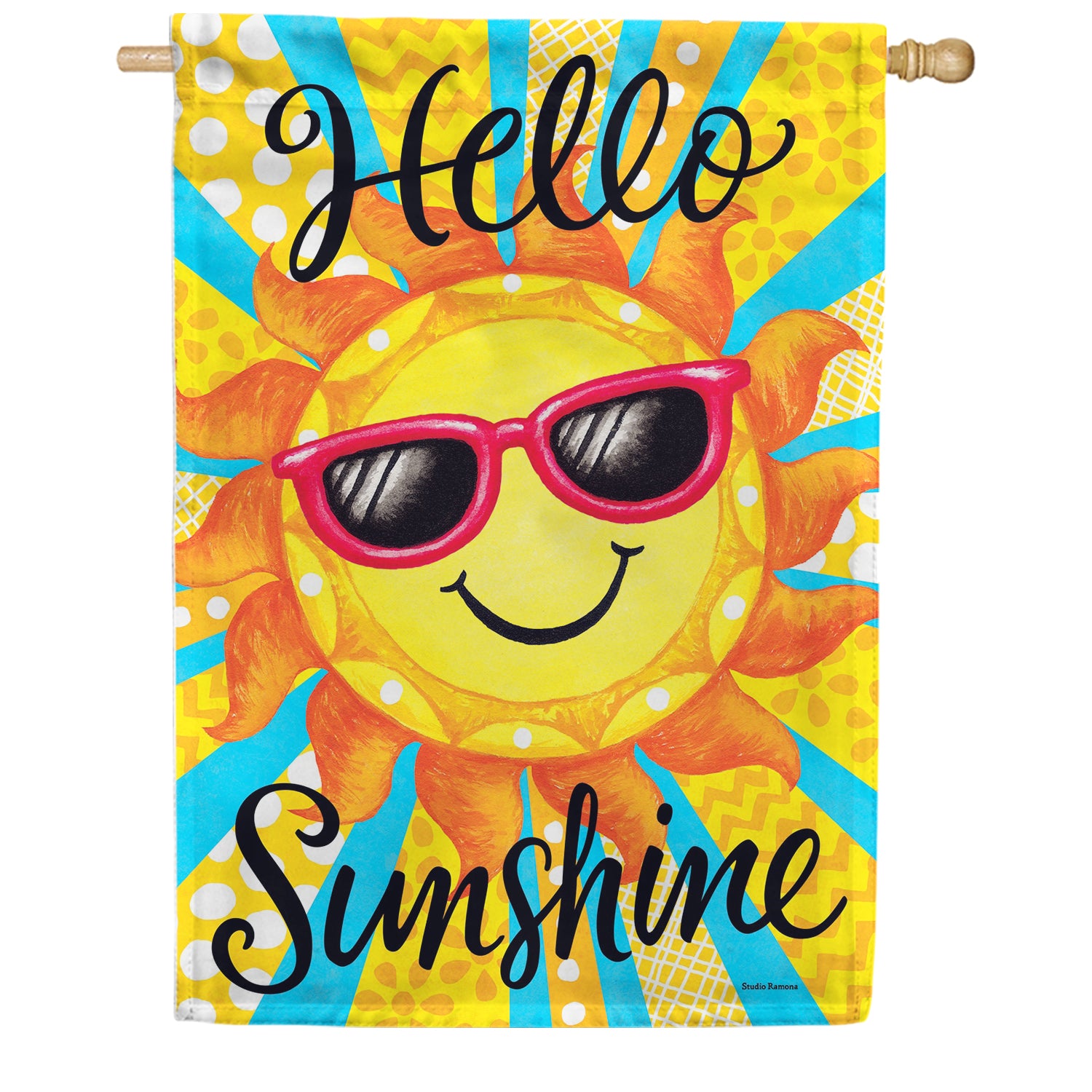 Custom Decor Hello Sunshine House Flag