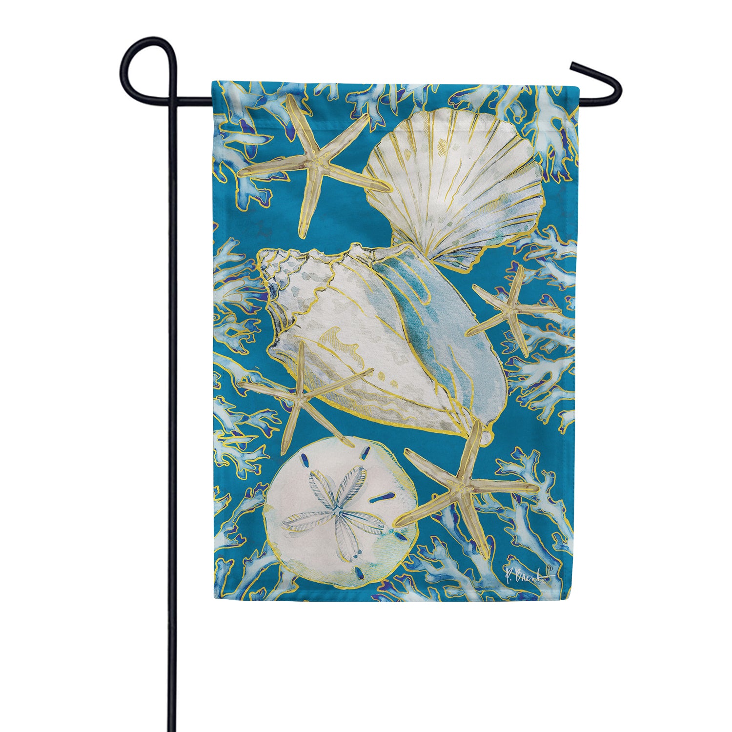 La Playa Shells Garden Flag