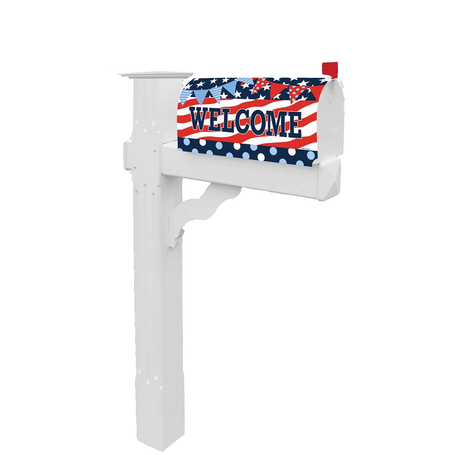 Patriotic Patterns Mailbox Cover