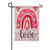 Love Rainbow Applique Garden Flag