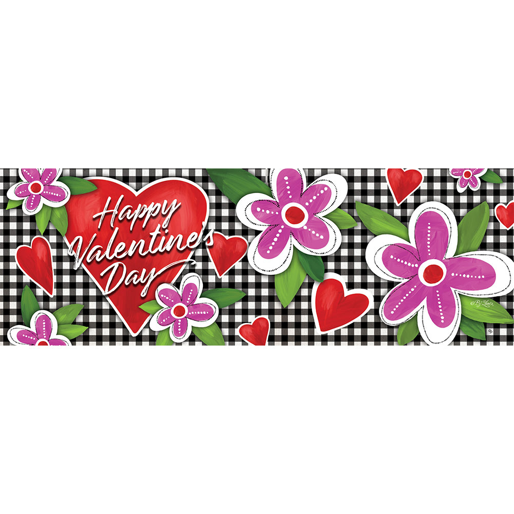 Gingham Valentine Signature Sign