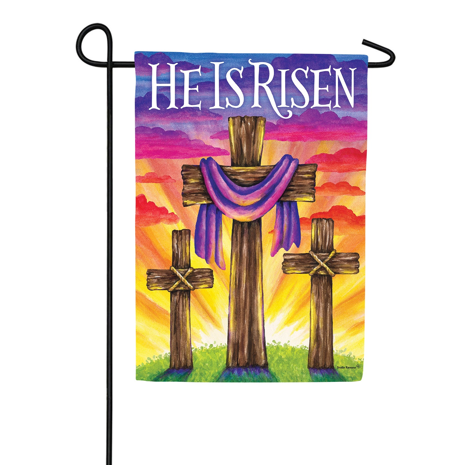 Custom Decor Easter Sunrise Garden Flag