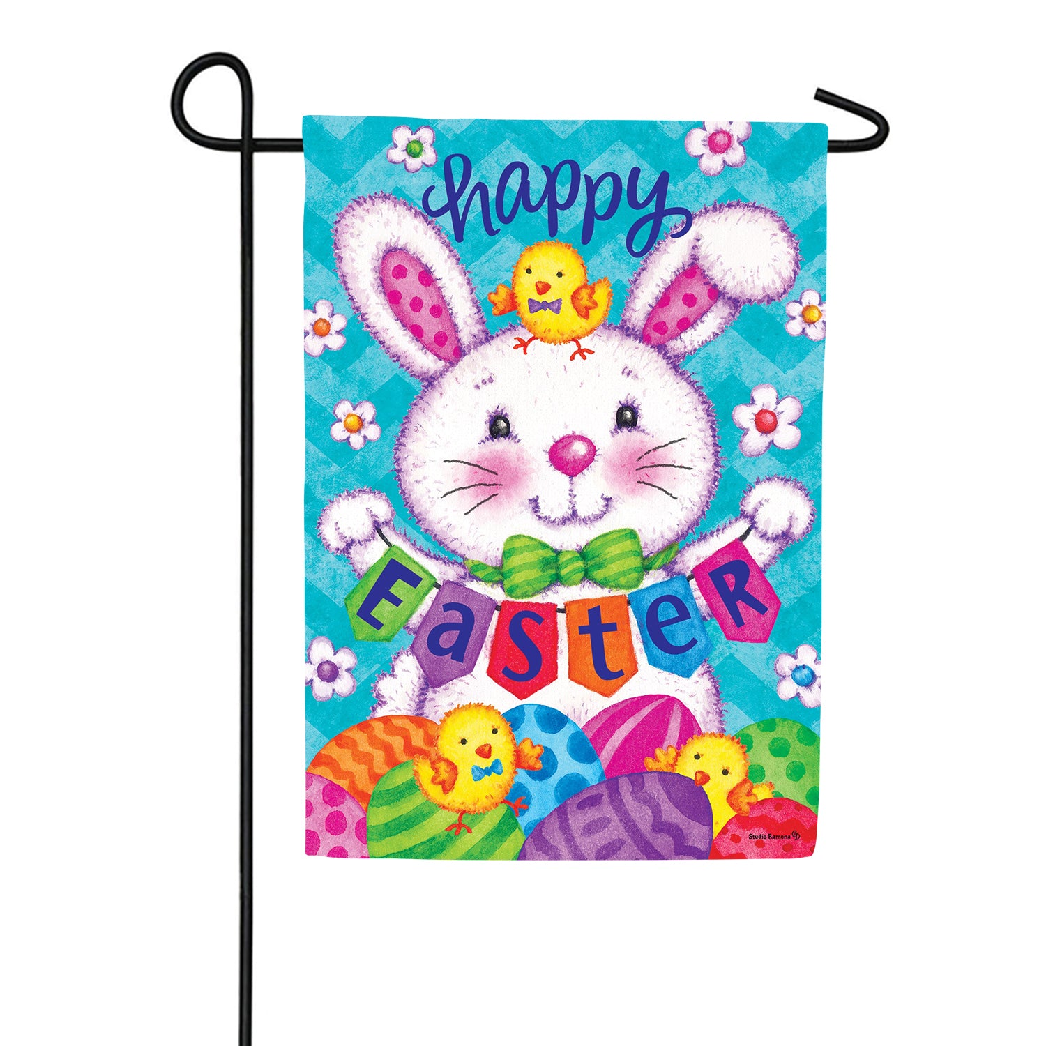 Bunny and Eggs Garden Flag