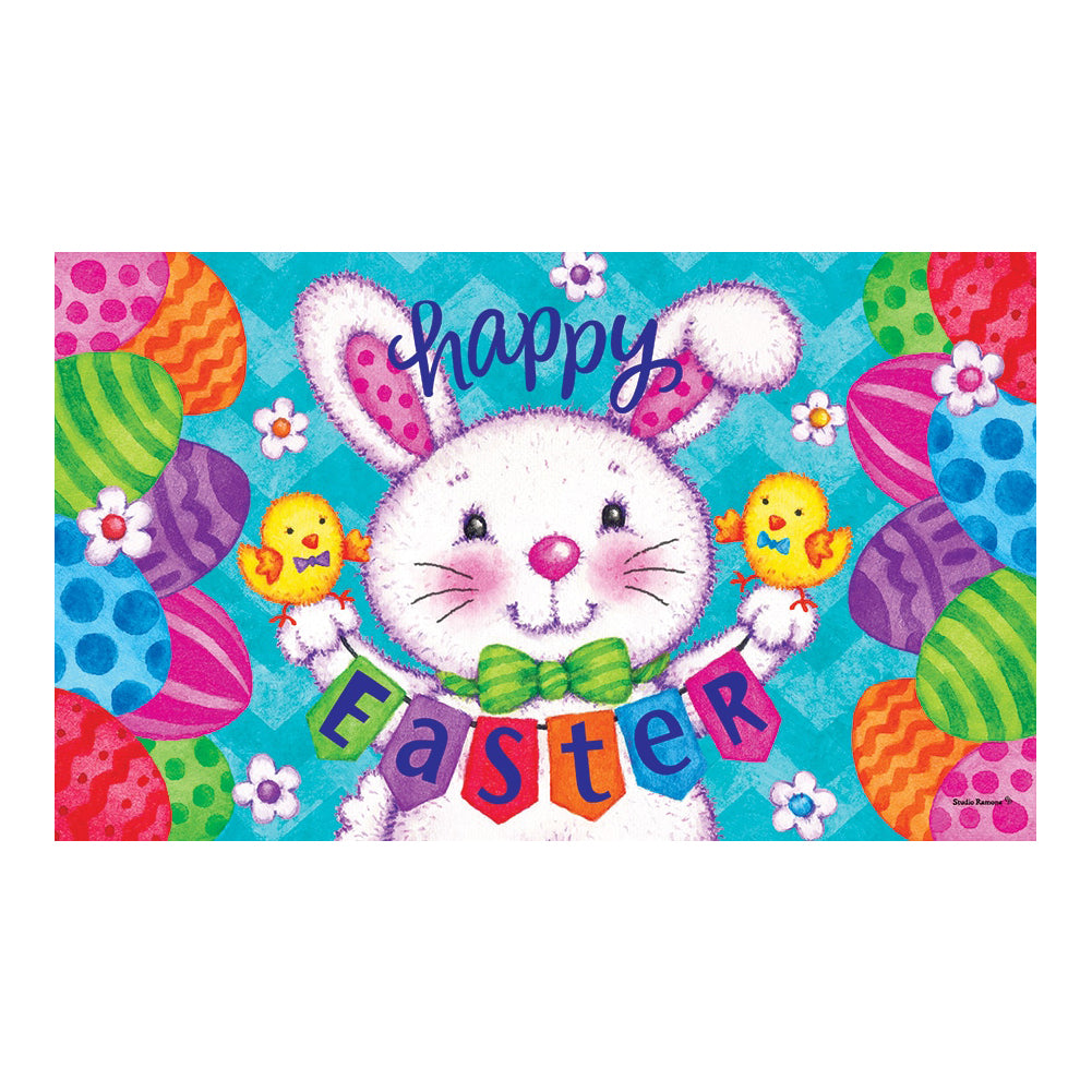 Bunny and Eggs Doormat