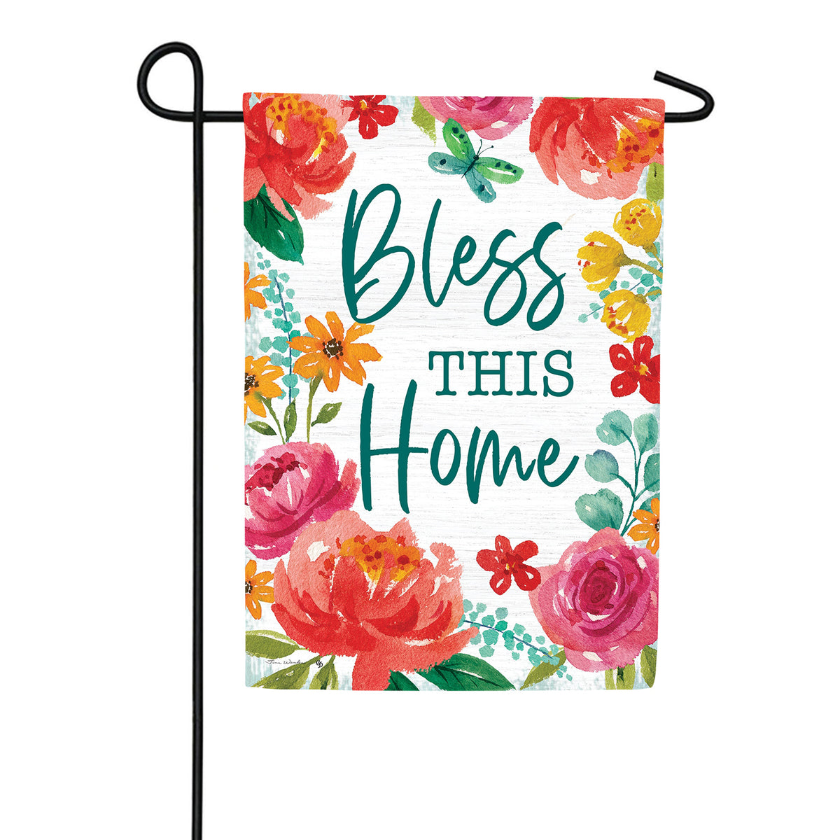 Blessed Floral Garden Flag