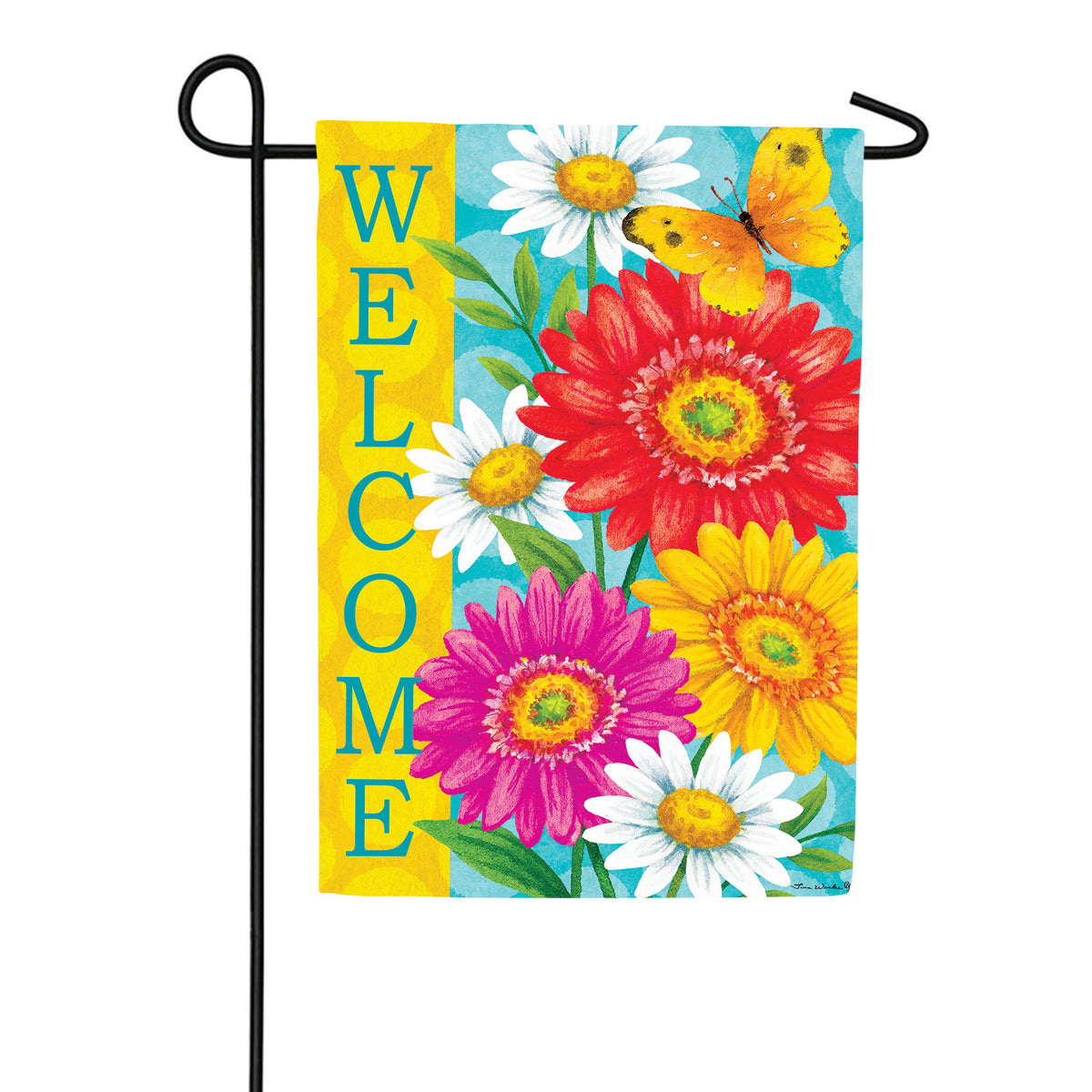 Happy Gerberas Garden Flag