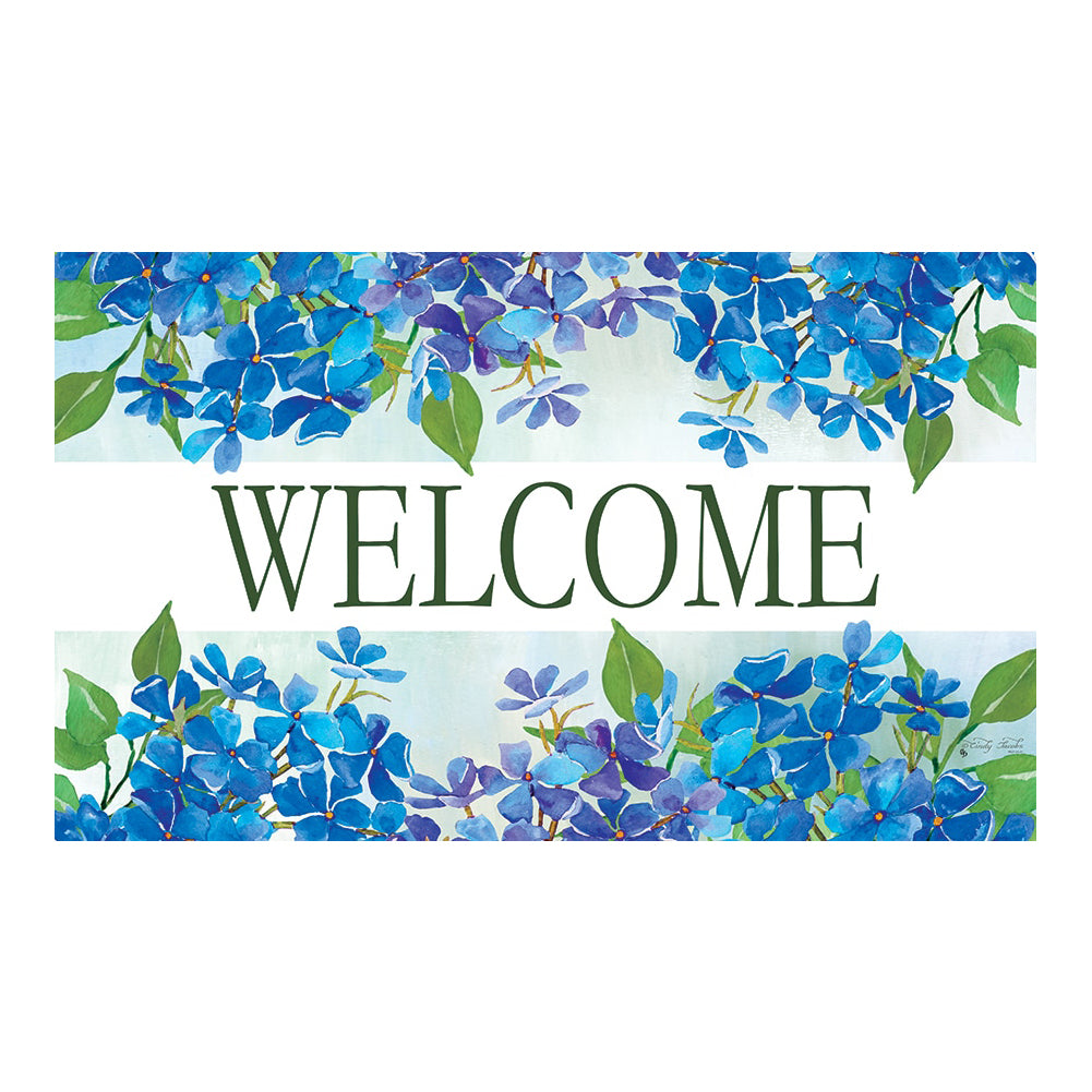 Hydrangeas Welcome Doormat