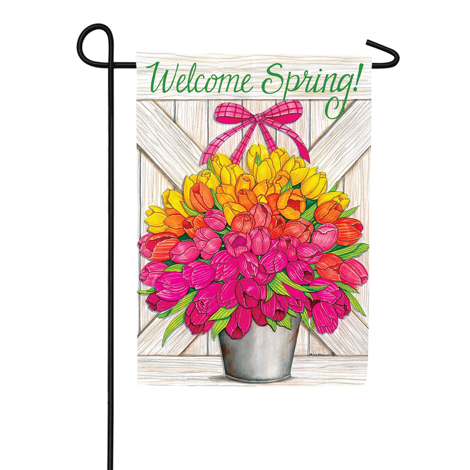 Glorious Tulips Welcome Garden Flag