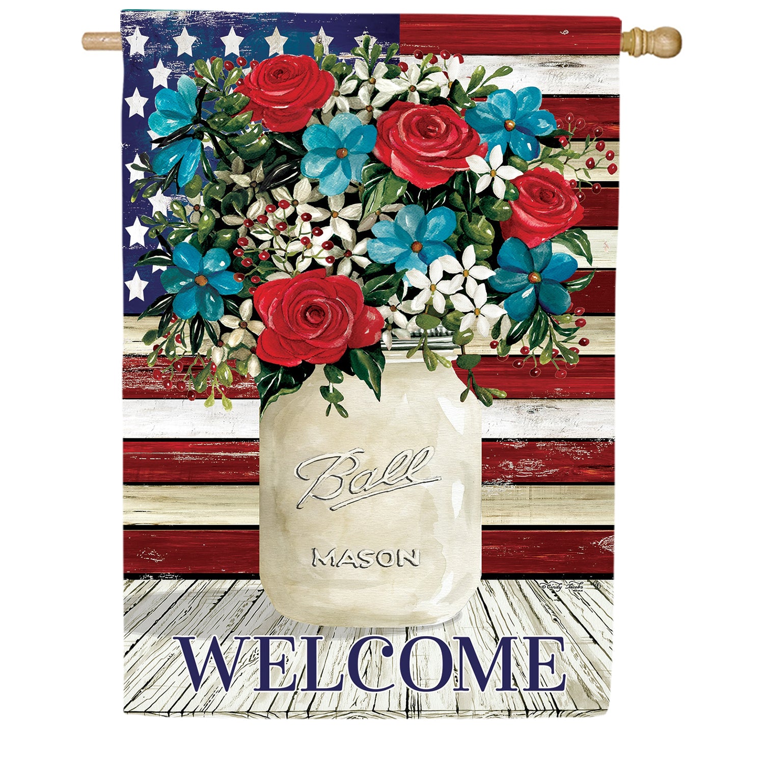 Flag Florals House Flag