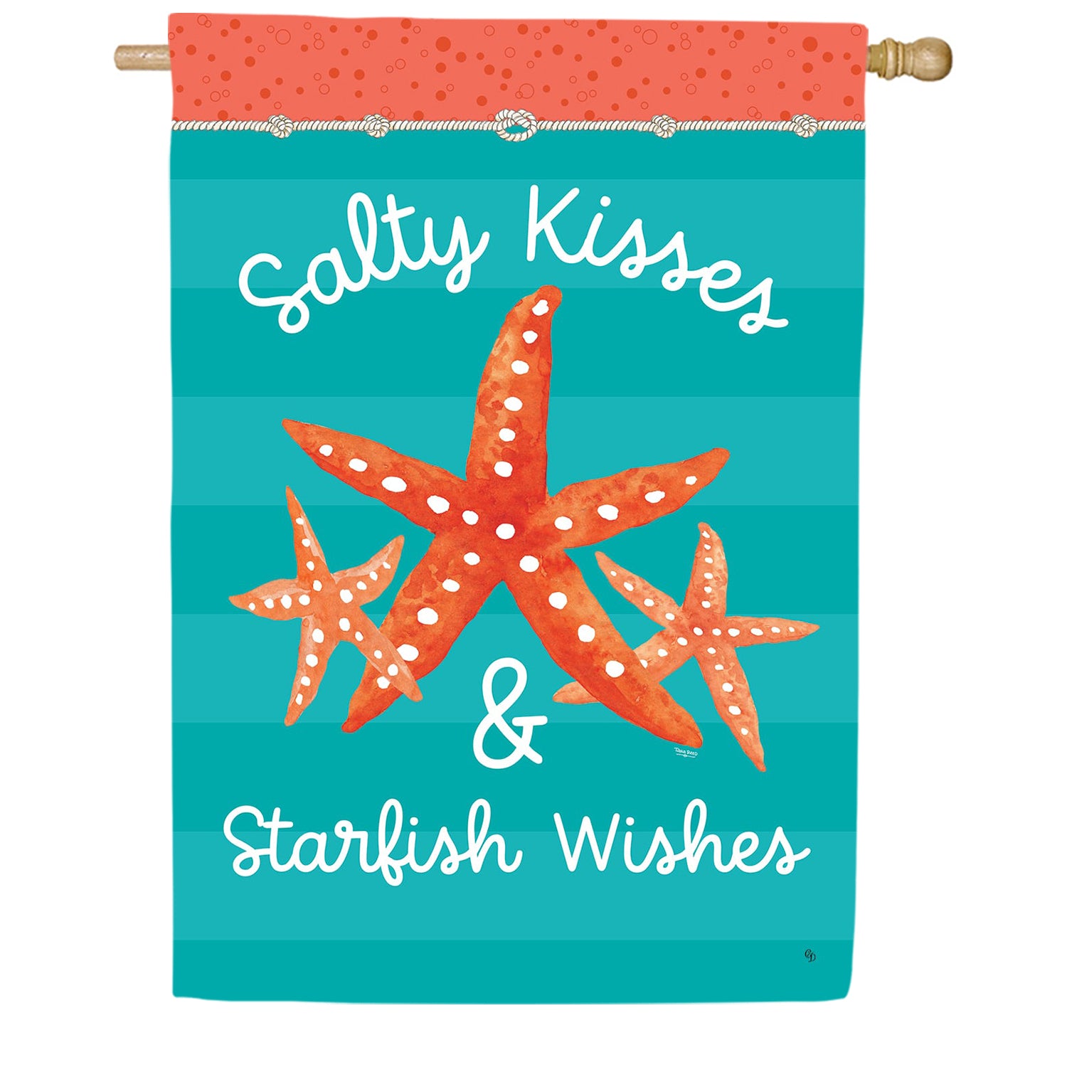 Starfish Wishes House Flag