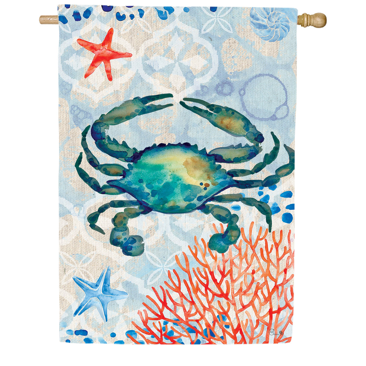Crab and Coral House Flag