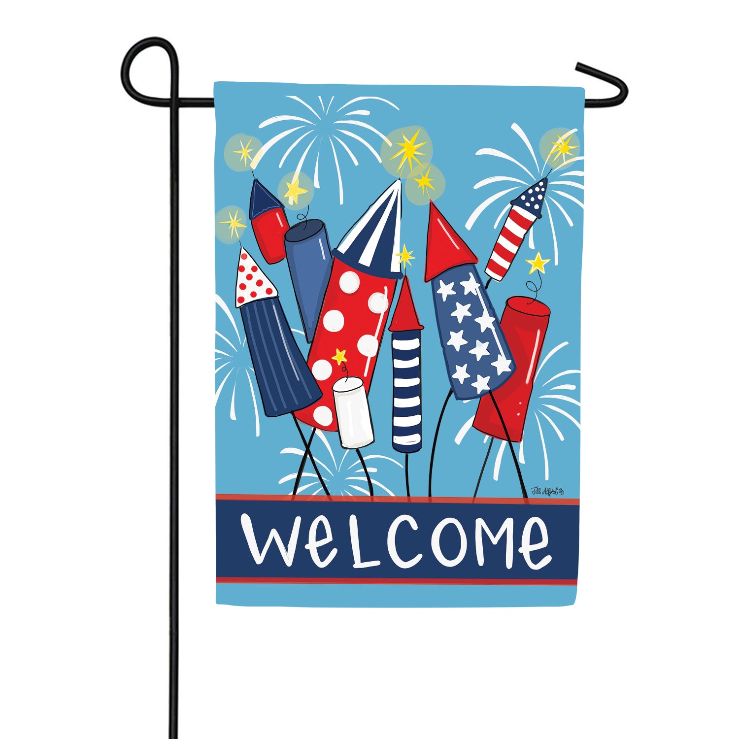 Fireworks Garden Flag