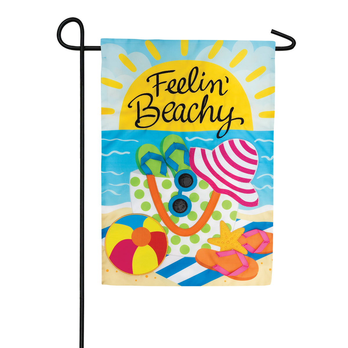 FeelinÃ¯Â¿Â½ Beachy Applique Garden Flag