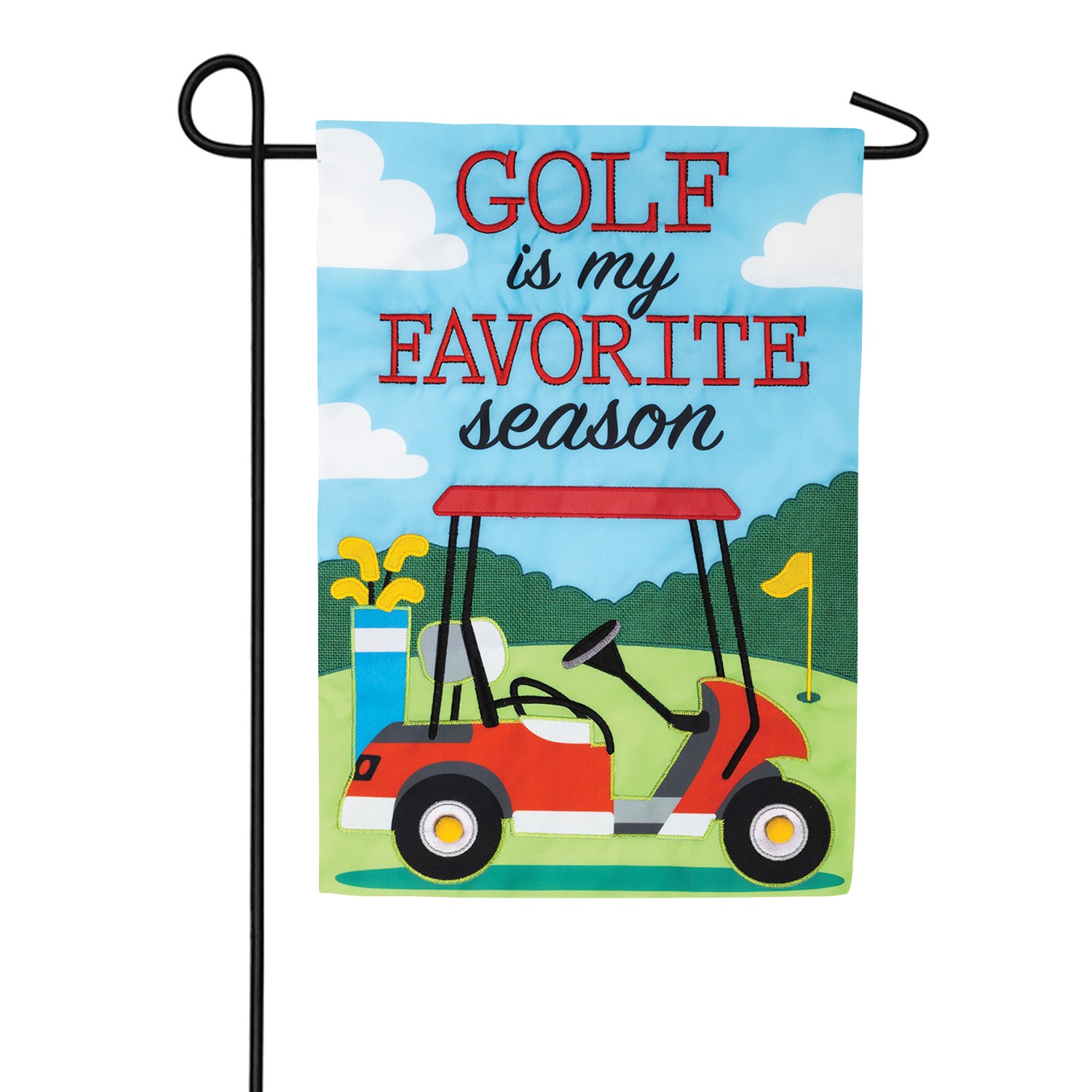 Golf Season Applique Garden Flag