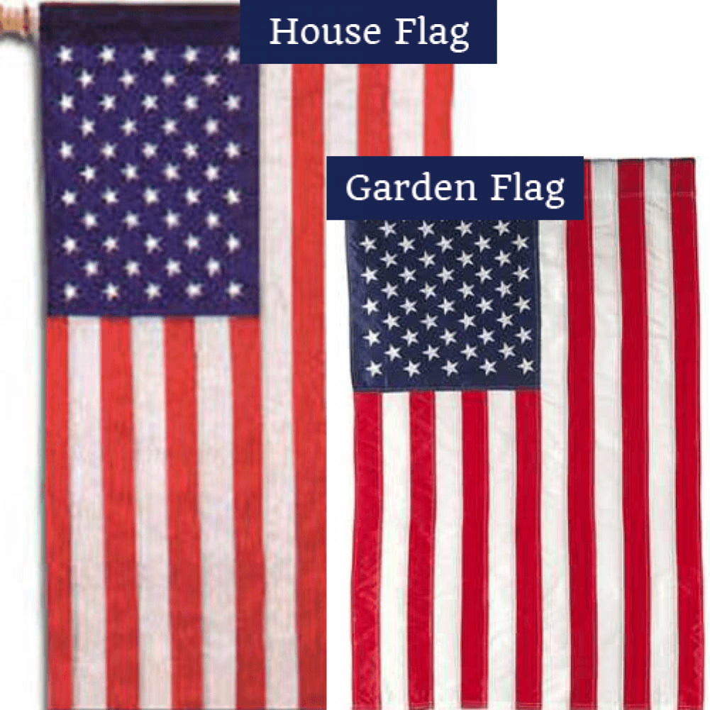 American Mini Sewn Flags Set (2 Pieces)