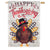 Evergreen Pilgrim Turkey Burlap Double Sided House Flag