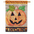 Evergreen Trick or Treat Pumpkin Burlap Double Sided House Flag