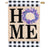 HOME Lavender Wreath Burlap Double Sided House Flag