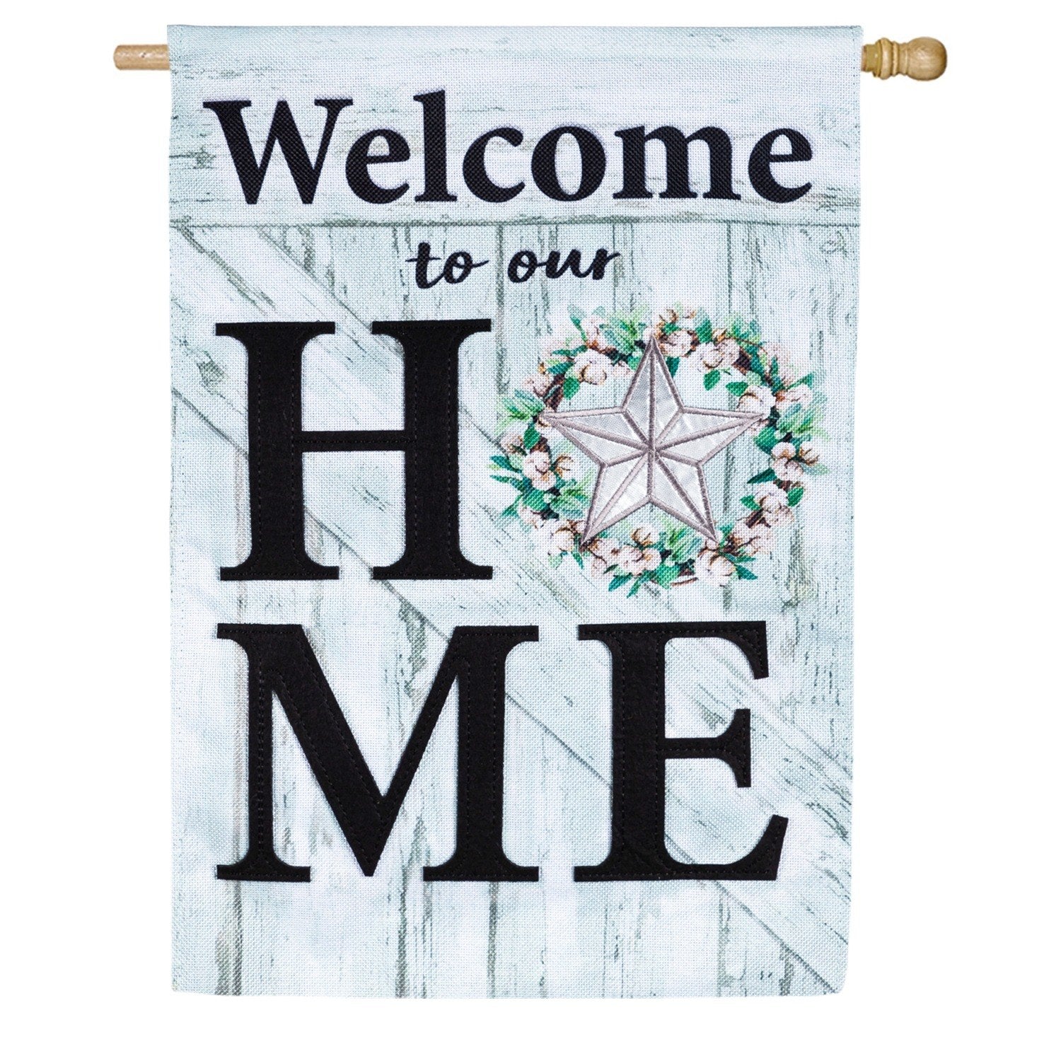 Country Star HOME Burlap Double Sided House Flag
