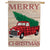 Holiday Plaid Truck Double Sided House Flag