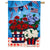 Patriotic Flower Pot House Flag