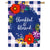 Fall Floral Check Double Sided House Flag