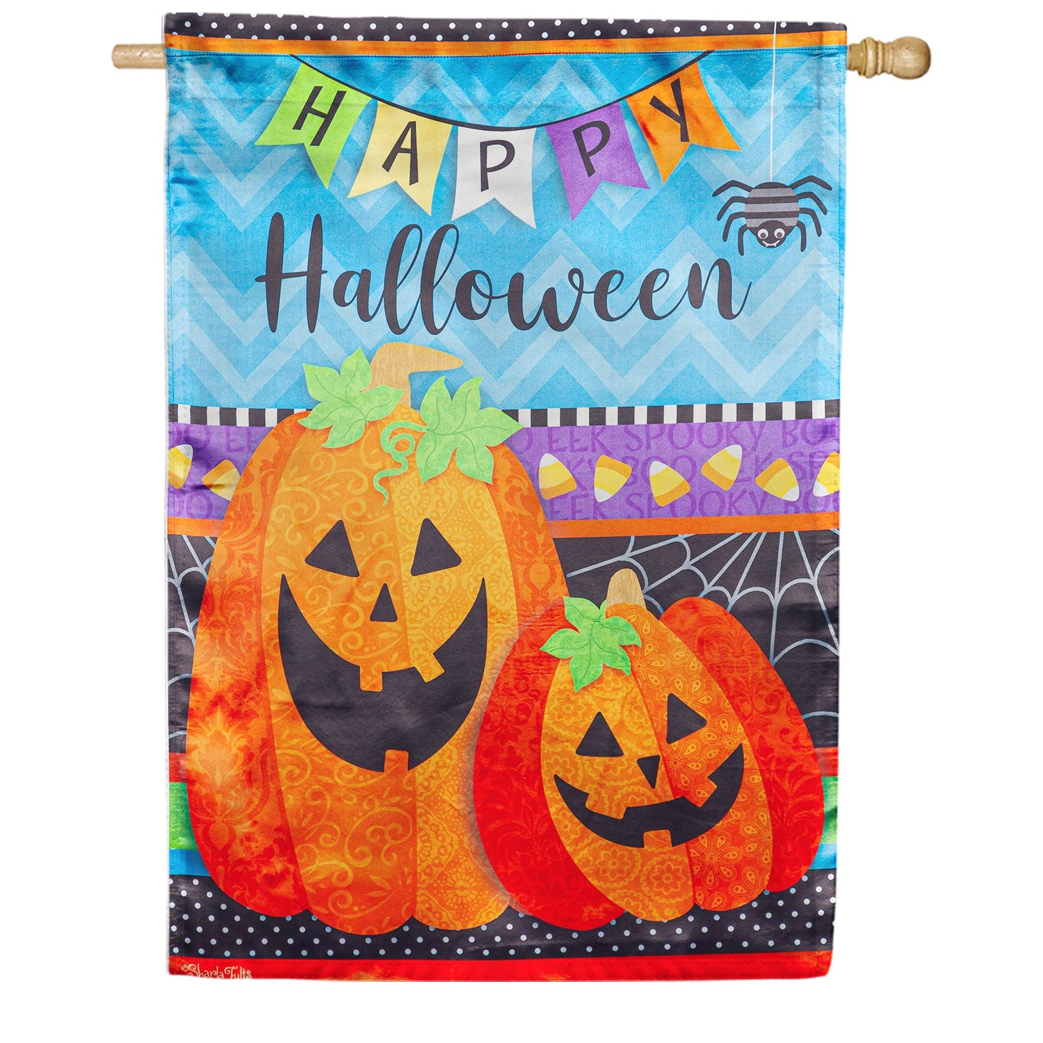 Halloween Greetings House Flag