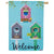 Birdhouse Friends Welcome Double Sided House Flag