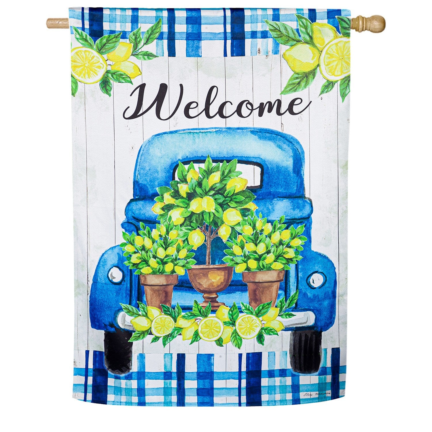 Lemon Tree Truck Double Sided House Flag
