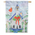 Christmas Bird House House Flag