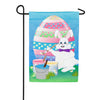 Evergreen Bunny Painting Easter Egg Burlap Garden Flag