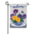Pansy Teacup Burlap Garden Flag