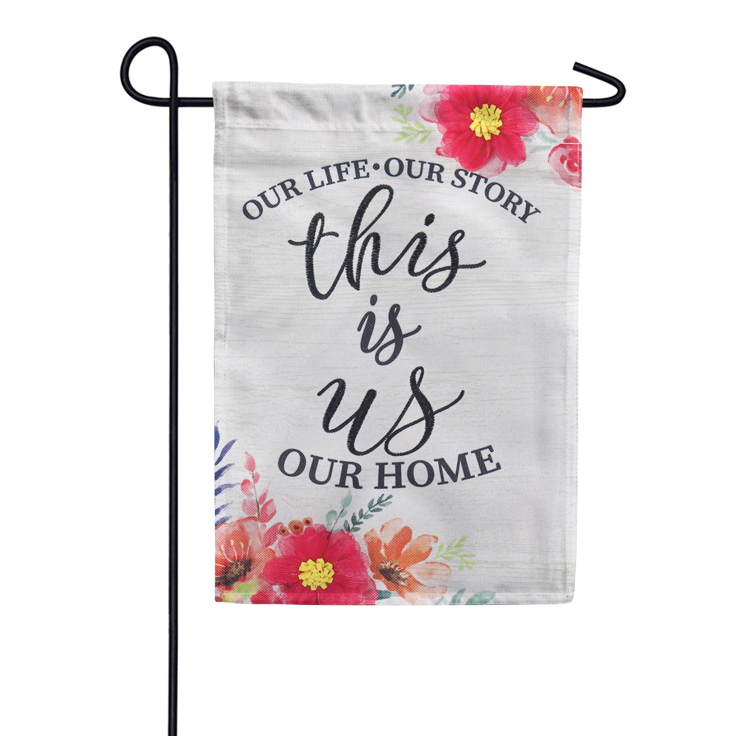 This is Us Burlap Garden Flag