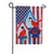 Patriotic Birdhouses Burlap Garden Flag