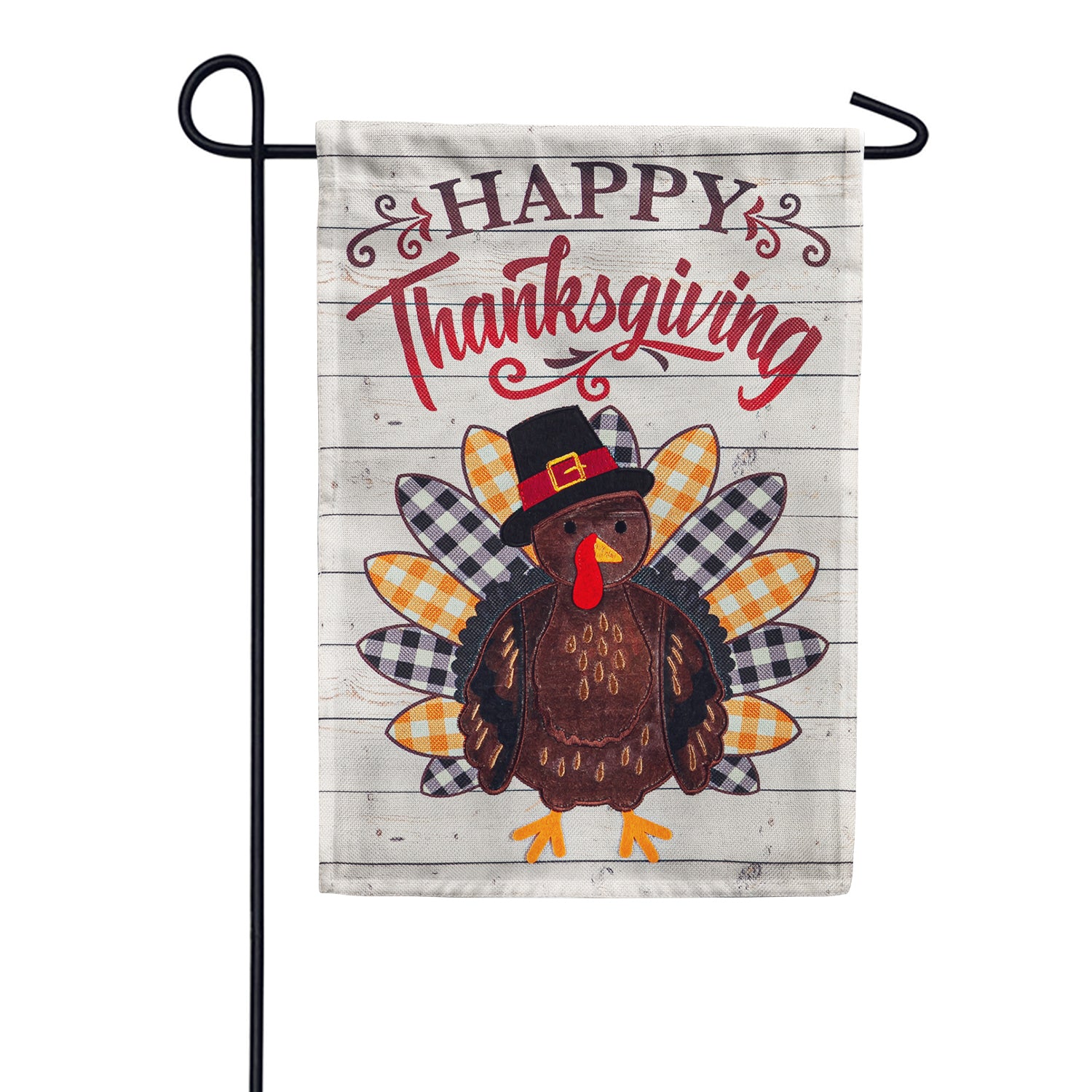 Evergreen Pilgrim Turkey Burlap Double Sided Garden Flag